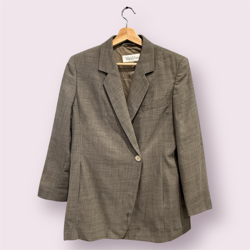 MAX MARA wool light gray blazer sz US 8